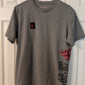 Nike Air Jordan Mens Graphic Gray T-Shirt M